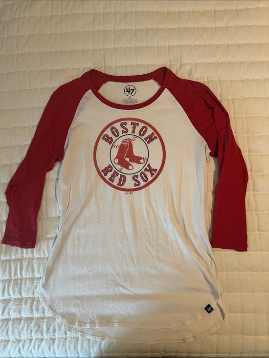 47 Tops - '47 Brand Boston Red Sox Raglan Tee - Red & White
